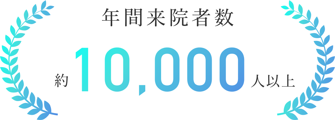 年間来院者数　約10,000人以上